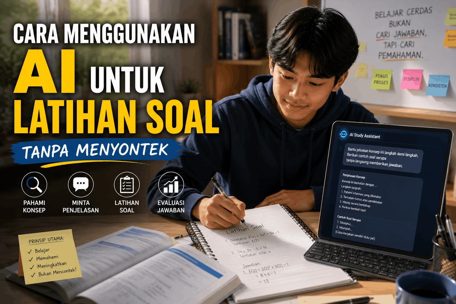 Cara Menggunakan AI untuk Latihan Soal tanpa Menyontek