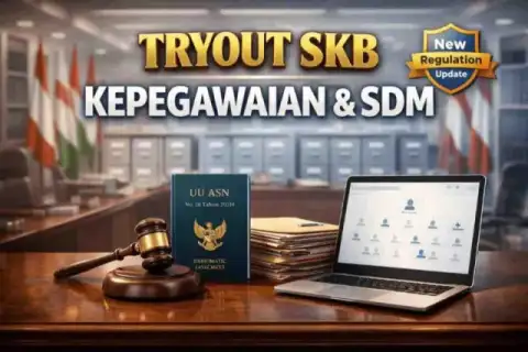 Cover materi untuk Tryout SKB CPNS Formasi Kepegawaian dan Analis SDM Aparatur