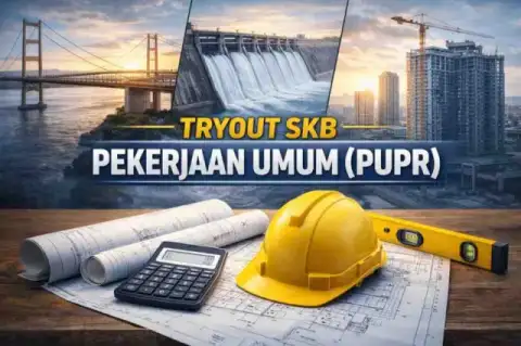 Cover materi untuk Tryout SKB CPNS Kementerian PUPR dan Dinas PU