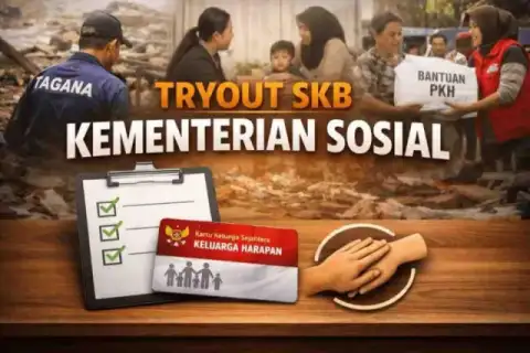 Cover materi untuk Tryout SKB Kementerian Sosial dan Dinas Sosial (Peksos/Penyuluh Sosial)