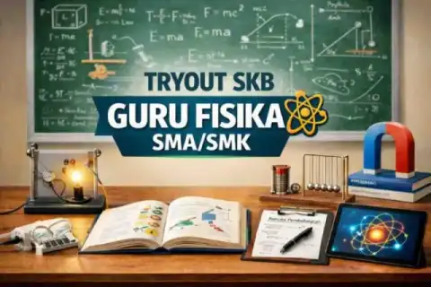 Cover materi untuk Tryout Guru Fisika SMA/SMK: Penguasaan Konsep Komprehensif