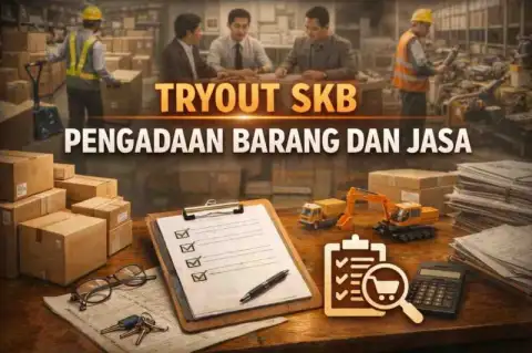 Cover materi untuk Tryout SKB Pengadaan Barang dan Jasa