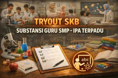 Cover materi untuk Tryout Guru IPA SMP (Integrasi Sains Terpadu dan Literasi Saintifik