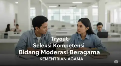 Cover materi untuk Moderasi Beragama SKB Kemenag